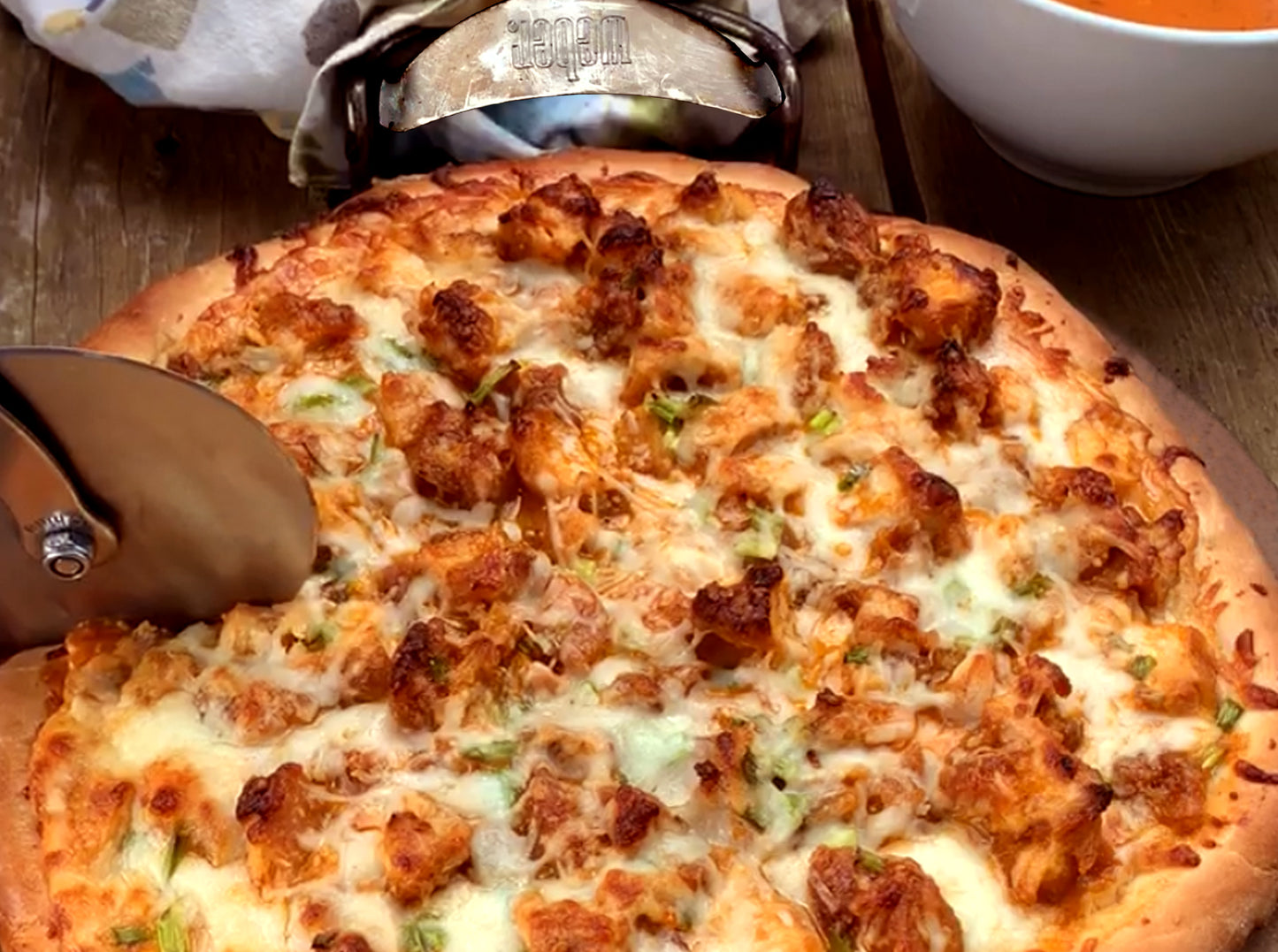 Blonde Beard's Buffalo Chicken Pizza