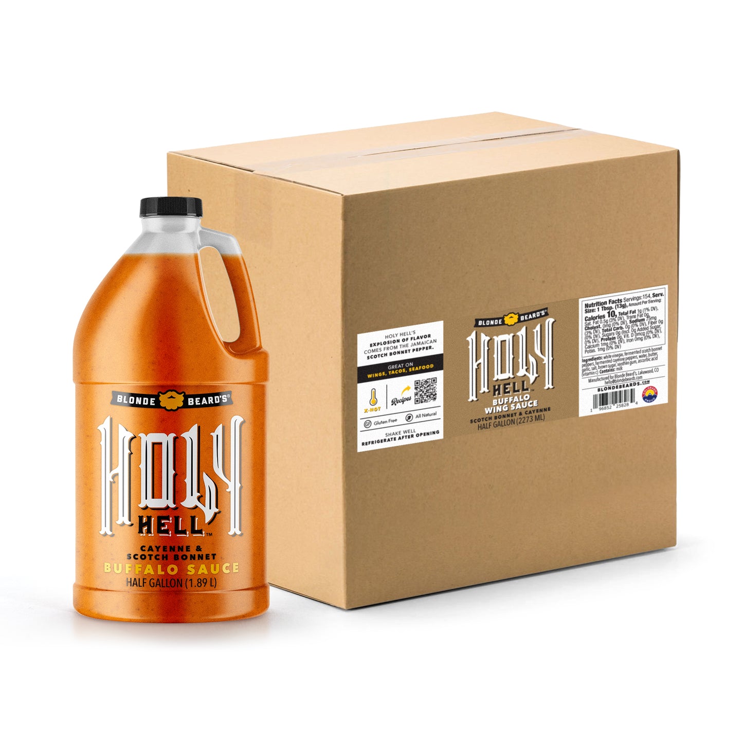 Half Gallon Case (2 Pack) - Holy Hell Buffalo Wing Sauce